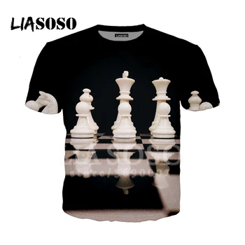 Naujiena 3d Atspausdintas t-shirt Juokingi Grafika Šachmatai šachmatų lentos harajuku Tee marškinėliai vyrams drabužius trumpomis Rankovėmis marškinėliai