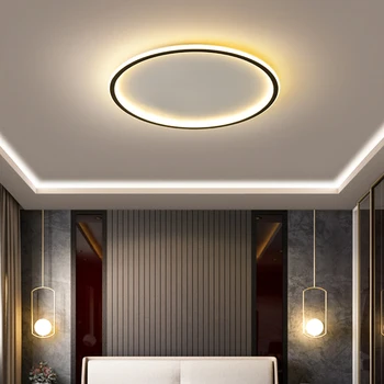 NEO Spindesį Modernios led Ultra-plonas Liustra gyvenimo Kambario, miegamasis App RC Kvadratinių/Apvalus lubų liustra armatūra 90-260V