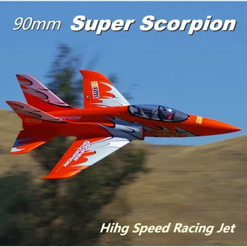 TRS RC Lėktuvo 90mm Ducted Fan EPF Jet Super Skorpionas Oranžinė / Raudona Didelio greičio didelio mastelio Modelis Hobis Plokštumos Orlaivių Avion PNP