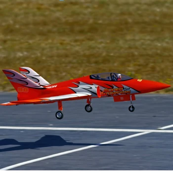 TRS RC Lėktuvo 90mm Ducted Fan EPF Jet Super Skorpionas Oranžinė / Raudona Didelio greičio didelio mastelio Modelis Hobis Plokštumos Orlaivių Avion PNP