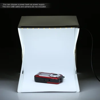 Andoer, Pratybos, Šaudymo Palapinę Lauke Vieną Šviesos Mini LED Šviesos Kambarys Foliding Fotografijos Švieslentę Palapinė Fotografijos Fonas Dėžutę