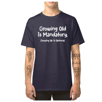 Auginimo amžiaus Yra Privalomas Auga, Yra Galimybė Medvilnės T Marškinėliai trumpomis Rankovėmis vyriški marškinėliai-O-Neck Tee-Shirt Užsakymą Marškinėlius