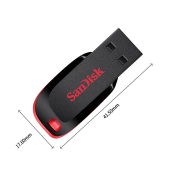 Originalios SanDisk USB 2.0 Mini Pen Drives 64GB 32GB 16GBUSB Flash Drive Stick U Diską, USB Raktą PENDrive PC
