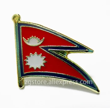 Didmeninė Daug 10 vnt Nacionalinės vėliavos Atvartas Smeigtukai sagė Ženklelis Emblema Nepalas