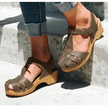 2021 Vasaros Mados Moters Batai, Sandalai Uždarytas Tne T-Strap Bateliai Zapatos De Mujer Sandalias De Verano Para Mujer