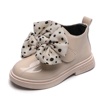 Vaikų Batai su bowknot sklandžiai ir minkštas, šiltas ir patogus atsitiktinis mados mergaičių žiemos Hook&Loop lauko batai 2020 Naujas