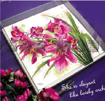 Aukščiausios Kokybės karšto pardavimo klasikinio puikus skaičiuojami kryželiu rinkinys orchidėja elegantiškas gėlių, ji yra elegantiška, pavyzdžiui, gražių orchidėjų