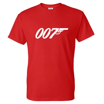 007 Kietosios Spalvos Atspausdintas T-shirt James Bond Vyrų, Moterų Atsitiktinis Streetwear Aukštos Kokybės Medvilnės Marškinėlius Pavasario Vasaros Mados marškinėliai