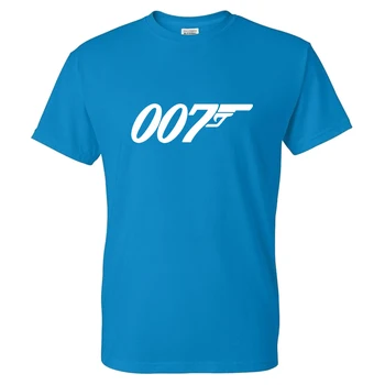 007 Kietosios Spalvos Atspausdintas T-shirt James Bond Vyrų, Moterų Atsitiktinis Streetwear Aukštos Kokybės Medvilnės Marškinėlius Pavasario Vasaros Mados marškinėliai