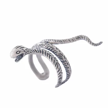 925 gryno sidabro boho derliaus gyvatė žiedai moterys vyrai puošia straipsnis atidarymo reguliuojamas gyvūnų fine jewelry punk dovanos