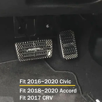 Honda Accord~2020 Nekilnojamojo Anglies Pluošto Poilsio Pedalą Automobilio Akceleratoriaus, Stabdžių Pedalai Padengti Honda Civic 2016~2020 Priedai