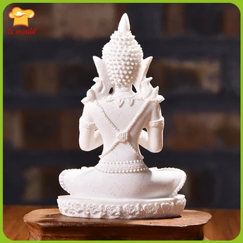 3D mažas Budos statula silikono žvakių liejimo formų plitimą smilkalų akmens, gipso pelėsių studijų arbata kambario apdaila