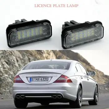 2X Balta Licenciją Plokštelės LED Žibintai Klaidų Mercedes Benz W203 W211 W219