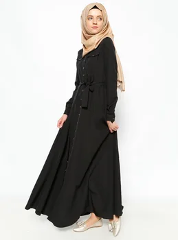 2018 Naują Atvykimo Islamo juoda abayas Musulmonų ilga suknelė Moterims Malaizija abayas Dubajuje turkijos ponios drabužiai aukštos kokybės