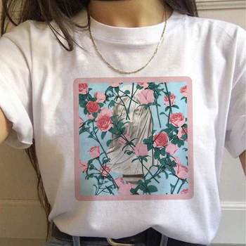 Vasaros Estetinės 90-ųjų Mados T Marškinėliai Moterims Harajuku Ullzang T-shirts Grafinis Juokingas Animacinių filmų Marškinėlius Streetwear Viršuje Tees