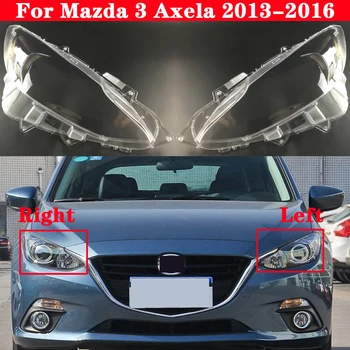 Automobilių Priekinių Žibintų Padengti Mazda 3 Axela 2013-2016 M. Automatinis priekinių Žibintų lempų gaubtų Lampcover priekinio Žibinto šviesos, stiklo Objektyvo Korpuso Dangteliai