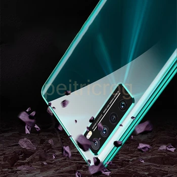 Nauja Patobulinta Apsaugos Objektyvo Magnetinio dvipusis Stiklo Atveju Huawei Honor 30S V30 Mate 20 30 30 P40 Pro Nova 6 7 SE Dangtis
