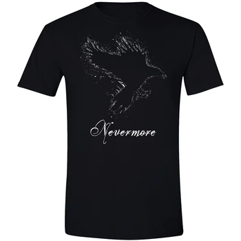 Edgar Allan Poe Nevermore Marškinėliai Varną Baisus Goth Knygos Gotikos Drabužius Visą Raštuotas Marškinėliai