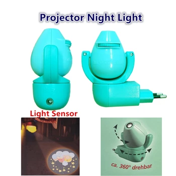Naktį Šviesos diodų (LED Projektorius 6 vaizdus, Daviklis Sensorius ES plug Naktį Šviesos Lempa, Vaikams, Vaikų, kūdikių Miegamojo Puošmena Apšvietimas