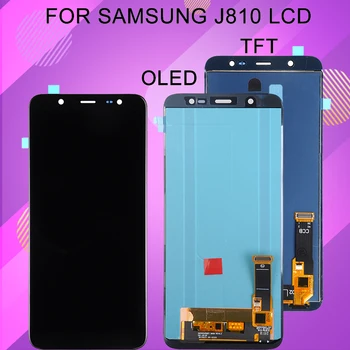Catteny 6.0 colių Samsung Galaxy J810 Lcd J8 2018 Ekranas Jutiklinis Ekranas skaitmeninis keitiklis Asamblėjos J810F Skydelis Nemokamas Pristatymas Su Įrankiais