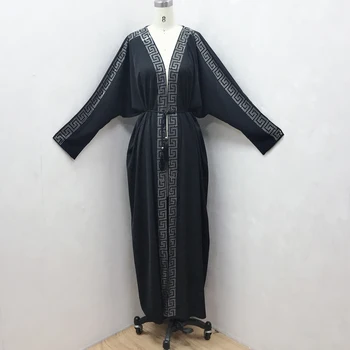 F878African dizaino Dashiki retro suknelė ilgomis rankovėmis megztinis suknelė Abaja tvarstis Maxi heidi bazin Megztinis Suknelė Seksualus Afrikos Ponios šalis