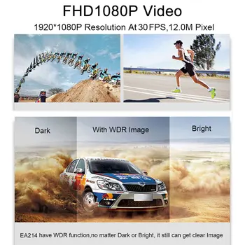 Vehemo 1080P HD 3Inch Brūkšnys Cam Vaizdo įrašymo 170° Automobilį Kamera Judesio Aptikimo Linijos Įrašymo Vairavimo Diktofonas Night Versija