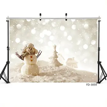 Kalėdų Senį Žiemos Sniego Bokeh Blizgučiai Vinilo Fotografijos Foną, Dekoras Vaikų Naujagimiui Vaikas Šalies Foto Studija Prop