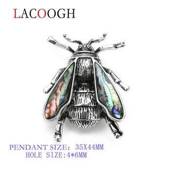Lacoogh 1pcs Bobe Lydinio Retro Punk BeetlePendant Dydis 35*44mm už karoliai 