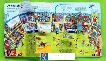 Britanijos lietuvių k. 3D Usborne Pažvelgti į vidų Sporto paveikslėlių knygelę, Švietimo, vaikams, vaikui, Su daugiau nei 100 atvartais pakelti hard cover