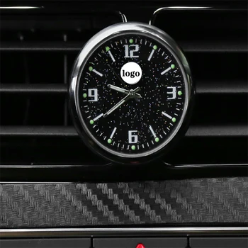 Automobilio logotipas šviesos žvaigždėtas dangus automobilis žiūrėti reikmenys, automobilių kvarcinis laikrodis Automobilio prietaisų skydelyje oro įrašą automobilio interjero priedai