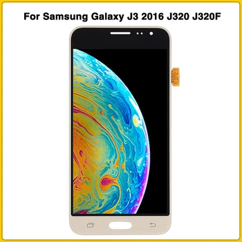 Patikrintas Didelis LCD Samsung Galaxy j3 skyrius 2016 J320 J320F J320FN J320H J320M LCD Ekranas Jutiklinis Ekranas Skydelis skaitmeninis keitiklis Asamblėja