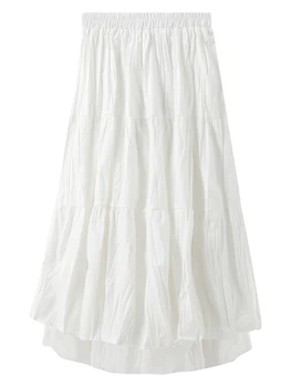 Nauji ilgi sijonai moterų sijonai harajuku korėjos stiliaus balta juoda maxi sijonas paaugliams aukšto liemens sijonas mokyklos sijonai