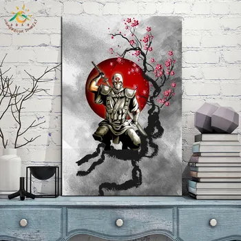 Samurajus iš Vyšnių, Saulės Modernios Sienos Menas Spausdinti Pop Art Plakatai ir Spausdina Pažymėkite Drobės Tapybos Sienos Nuotraukas, už Kambarį