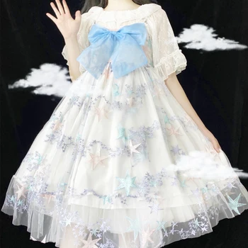 Sannian Moterų Suknelė Originalus Lolita Saldus Suspender Mielas Mėlynos Ir Rožinės Spalvos Suknelė 2020 Naujas Vasaros Suknelės Moterims, Drabužiai