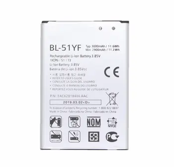 Ciszean 1x 3000mAh baterija BL-51YF Pakeitimo Baterija LG G4 BL-51YH H815 H811 H810 VS986 VS999 US991 LS991 F500 G Stylo F500 F500S