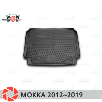 Bagažo skyriaus kilimėlis Opel Mokka 2012 m. iki 2019 bagažo skyriaus grindų kilimėlių ne slydimo poliuretano purvo apsaugos, vidaus reikalų kamieno automobilių stilius