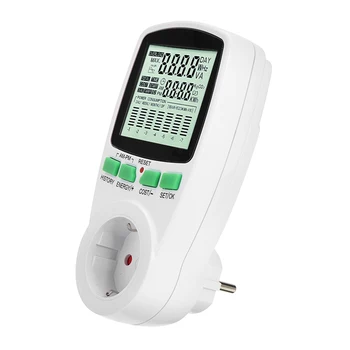Skaitmeninis Energijos Skaitiklis Wattmeter ES Plug Galios Matuoklis Vatų Kwh Matavimo Lizdą Analizatorius Elektros Galia Stebėti