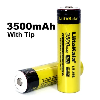 1-20PCs LiitoKala Lii-35S nauja 18650 baterija 3.7 V 3500mAh ličio baterija LED žibintuvėlis + 