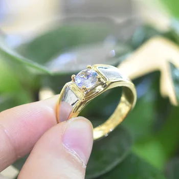 Soild 18K Yellow Gold Diamond Žiedai Vyrams 2021 bižuterijos Grynas Bizuteria Brangakmenio Anillos De Vestuvių Žiedai Prabanga