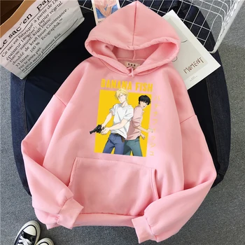 Unisex Bananų žuvų hoodie Anime Palaidinukė Bliuzono didelis dydis 11, spalva vintage viršūnes hoodie ilgomis rankovėmis drabužius, palaidinės Hoodies