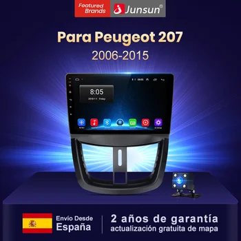 Junsun V1 2G + 32G Android 10,0 AI Balso Kontrolės ekraną, PEUGEOT 207 2006-auto Radijo Multimedia vaizdo grotuvas GPS
