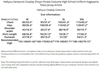 Haikyuu Karasuno Cosplay Shoyo Hinata Kostiumas Vidurinės Mokyklos Uniformą Kageyama Tobio Jersey Teamsports Jersey Japonų Anime