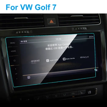Automobilių GPS Navigacijos Ekrano apsaugos Volkswagen VW Golf 7 2018 Auto Interjero 9H Grūdintas Stiklas, Apsauginė Plėvelė, Priedai