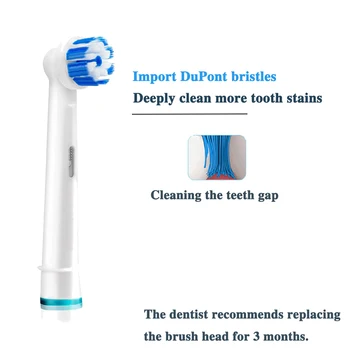 EB60 Pro Guma Priežiūros Pakeitimas Teptuku Vadovai Braun Oral-B Sensi Ultra Plonas 0.01 mm Minkšta Šerių Galvos Švarios Guma toothbrus vadovai