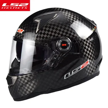 LS2 FF396 visą veidą motociklo šalmas naujas 12k anglies pluošto sustiprinta korpuso mados moto lenktynės, gatvės motociklų šalmai