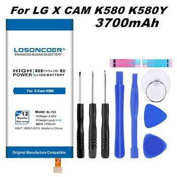 LOSONCOER 3700mAh BL-T23 Baterija LG X Cam X-Cam K580 F690 K580DS K580Y Baterija+Greitas Atvykti +Dovana įrankiai +lipdukai