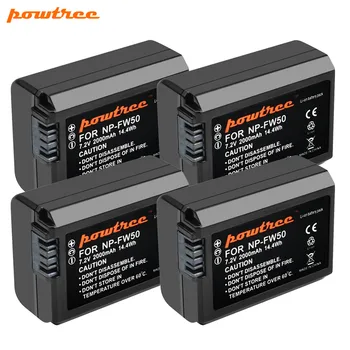 Powtree 2000mah NP-FW50 NP FW50 Baterija AKKU + Dual USB Įkroviklis Sony NEX-7 NEX-5N NEX-5R NEX-F3 NEX-3D Alfa a5000 a6000