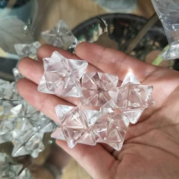 Natūralus Baltas Kvarco kristalo Akmens Merkaba Pakabukas Karoliai Gydomųjų natūralių akmenų ir mineralų