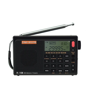 SIHUADON R-108 Garsiakalbiai Portable Radio FM Stereo Skaitmeninio Radijo ESU Žadintuvas Pilna Juosta Kišeninis Radijo Imtuvas