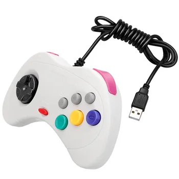 2020 USB Gamepad 6 Mygtukai Žaidimų Valdiklis SEGA USB Žaidimų Manipuliatorių Laikiklis, skirtas PC, 